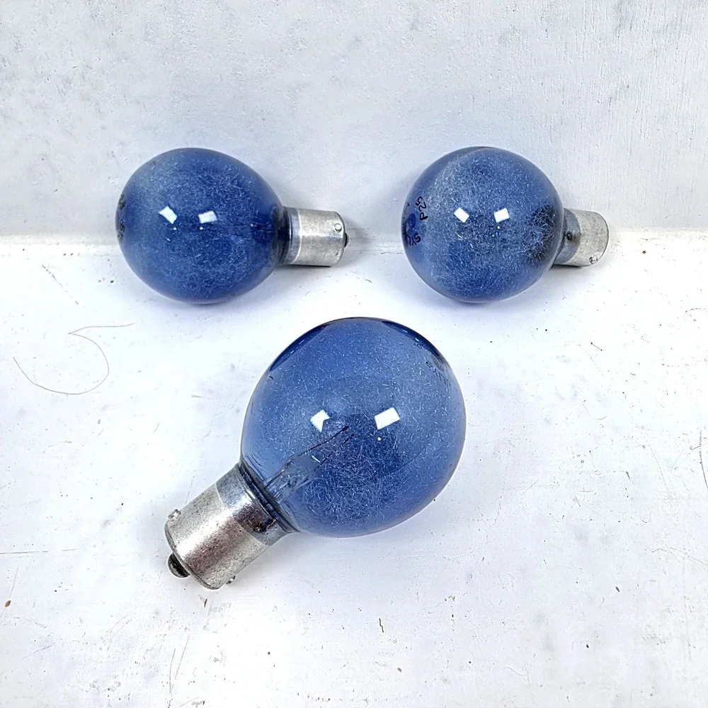 Vintage Sylvania Blue Dot P25 Flashbulb Set‎ of 3 Incandescent Camera Flash NOS